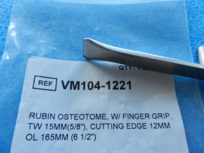 V. Mueller Surgical Rubin Osteotome VM104-1221 NEW! - Image 2