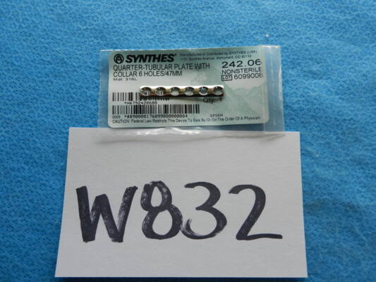 Synthes Surgical 6 Hole 47mm Quarter-Tubular Plate 242.06 NEW! – Ringle ...