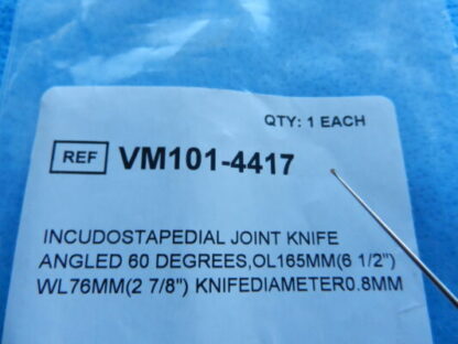V. Mueller Surgical Incudostapedial Joint Knife VM101-4417 NEW! - Image 2