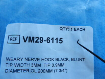 V. Mueller Surgical Weary Nerve Hook VM29-6115 NEW! - Image 2