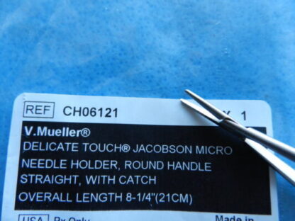 V. Mueller Surgical Jacobson Micro Locking Needleholder CH06121 NEW! - Image 2