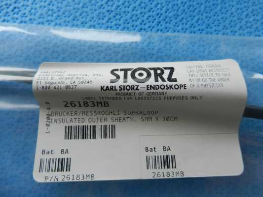 Karl Storz Surgical 5mm 30cm Supraloop Outer Sheath 26183MB NEW ...