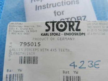 Karl Storz Surgical Allis Forceps 795015 NEW! - Image 2