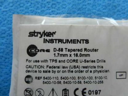 Stryker ***NEW*** D-58 Tapered Router 1.7mm x 16mm 5120-71-58 - Image 2
