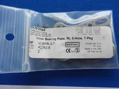 TriMed Volar Bearing Plate, Right, 3-Hole, 7-Peg VLBPR-3-7 QTY (2) - Image 2