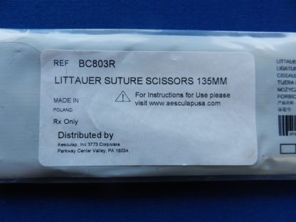 NEW Aesculap BC803R Littauer Suture Scissors 135mm Overall Length - Image 3