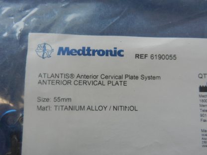 NEW Medtronic 6190055 Atlantis Anterior Cervical Plate 55mm - Image 2