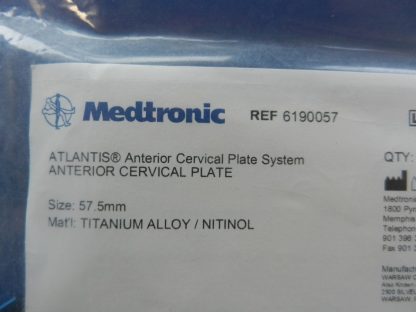 NEW Medtronic 6190057 Atlantis Anterior Cervical Plate 57.5mm - Image 2