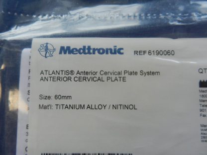 NEW Medtronic 6190060 Anterior Cervical Plate 60mm - Image 2