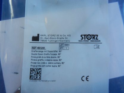 NEW Karl Storz 651241 Double Spoon Giraffe Forceps 90 Degree Angled - Image 3