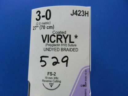 Ethicon J423H COATED VICRYL (polyglactin 910) Suture OPEN BOX of (25) 2026-12-31 - Image 2