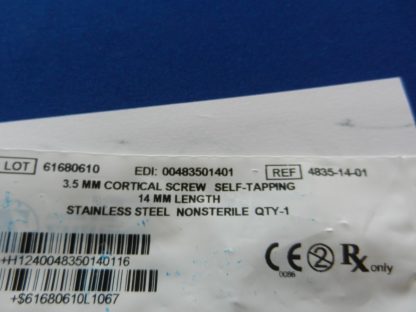 Zimmer 4835-14-01 Self Tapping Cortical Screw 3.5mm x 14mm - Image 3