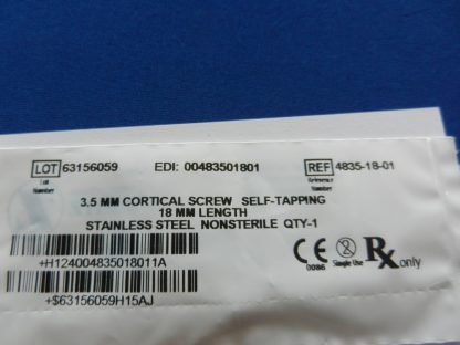 Zimmer 4835-18-01 Self Tapping Cortical Screw 3.5mm x 18mm - Image 3