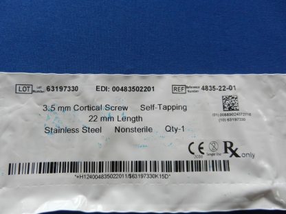 Zimmer 4835-22-01 Self Tapping Cortical Screw 3.5mm x 22mm - Image 2