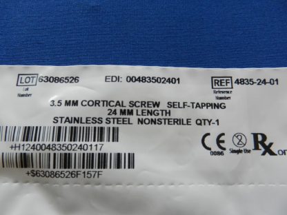 Zimmer 4835-24-01 Self Tapping Cortical Screw 3.5mm x 24mm - Image 2