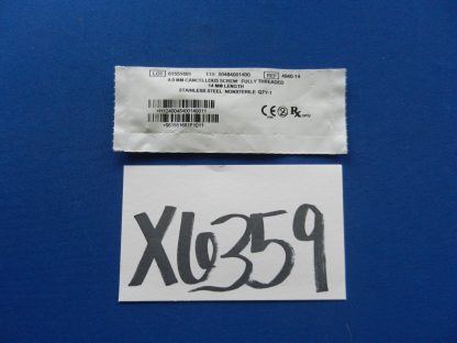 Zimmer 4840-14 Fully Threaded Cancellous Screw 4.0mm x 14mm