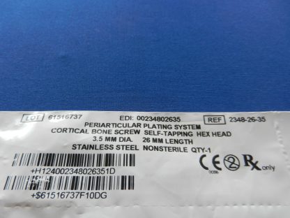 Zimmer 2348-26-35 Periarticular Self Tapping Hex Head Cortical Bone Screw 3.5mm x 36mm - Image 2