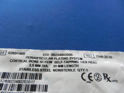 Zimmer 2348-20-35 Periarticular Self Tapping Hex Head Cortical Bone Screw 3.5mm x 20mm - Image 3