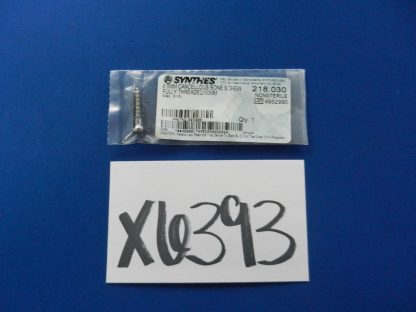 Synthes 218.030 Fully Threaded Cancellous Bone Screw 6.5mm x 30mm
