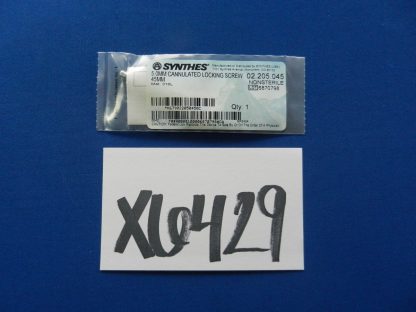 Synthes 02.205.045 Cannulated Locking Screw 5.0mm x 45mm