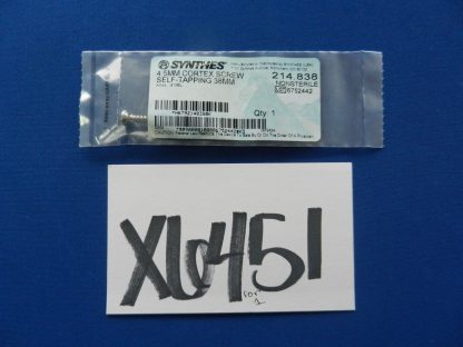 Synthes 214.838 Cortex Screw Self Tapping 4.5mm x 38mm