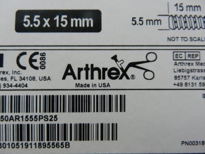 Arthrex AR-1555PS Tenodesis Screw Peek Vented 5.5x15mm - Image 2