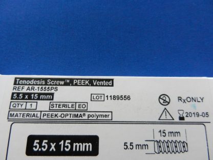 Arthrex AR-1555PS Tenodesis Screw Peek Vented 5.5x15mm - Image 3