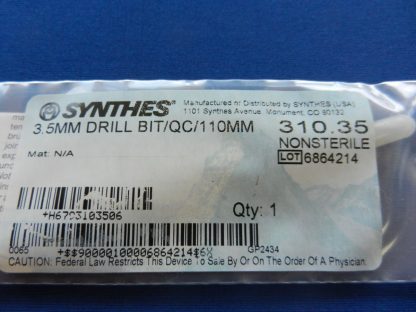 Synthes 310.35 Drill Bit 3.5mm/QC/110mm - Image 2