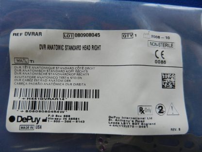 Depuy DVRAR DVR Anatomic Standard Head Right - Image 2