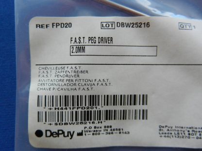 Depuy FPD20 F.A.S.T Peg Driver 2.0mm - Image 2