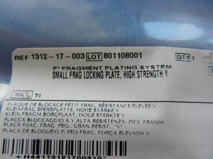Depuy 1312-17-003 Small Fragment Locking Plate High Strength - Image 2