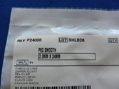 Depuy P24000 Smooth Peg 2.0mm x 24mm - Image 2