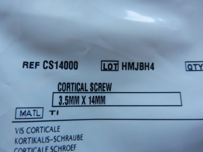 Depuy CS14000 Cortical Screw 3.5mm x 14mm - Image 2