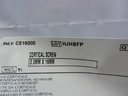 Depuy CS16000 Cortical Screw 3.5mm x 16mm - Image 3