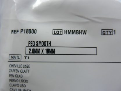 Depuy P18000 Smooth Peg 2.0mm x 18mm - Image 3