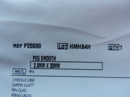 Depuy P20000 Smooth Peg 2.0mm x 20mm - Image 3