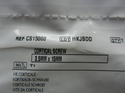 Depuy CS15000 Cortical Screw 3.5mm x 15mm - Image 2
