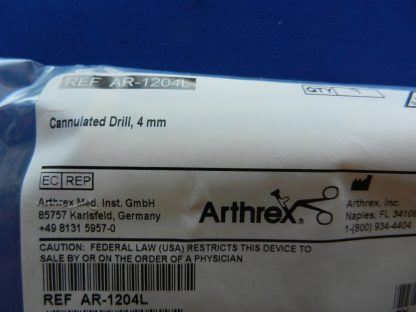 Arthrex AR-1204L Cannulated Drill 4.0mm - Image 2