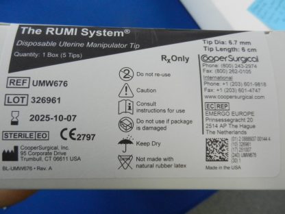 Cooper Surgical UMW676 Rumi System Uterine Manipulator Tip Box of 5 - Image 2