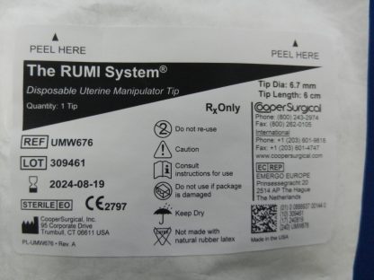 Cooper Surgical UMW676 Rumi Uterine Manipulator Tip EXPIRED - Image 3