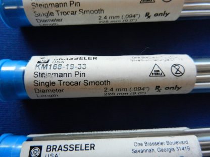 KMedic KM168-19-33 Steinmann Pin Single Trocar Smooth Lot of 36 - Image 2