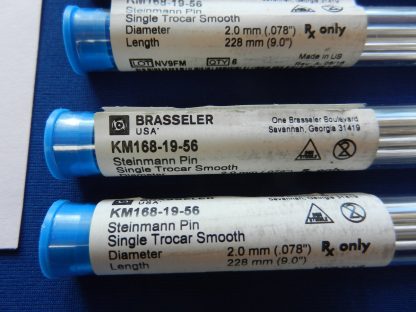 KMedic KM168-19-56 Steinmann Pin Single Trocar Smooth Lot of 54 - Image 2