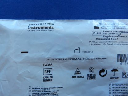 NEW Bausch & Lomb E4366 Dilator Lacrimal Ruedemann - Image 3