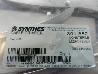 Synthes 391.882 Cable Crimper - Image 3