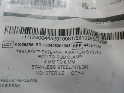 Zimmer 4452-10-08 Transfx External Fixation System Rod to Rod Clamp 8mm-8mm - Image 4
