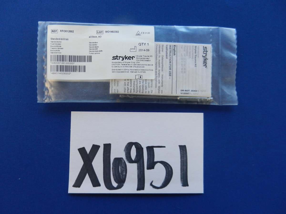 Stryker XFO012002 Standard Drill Bit