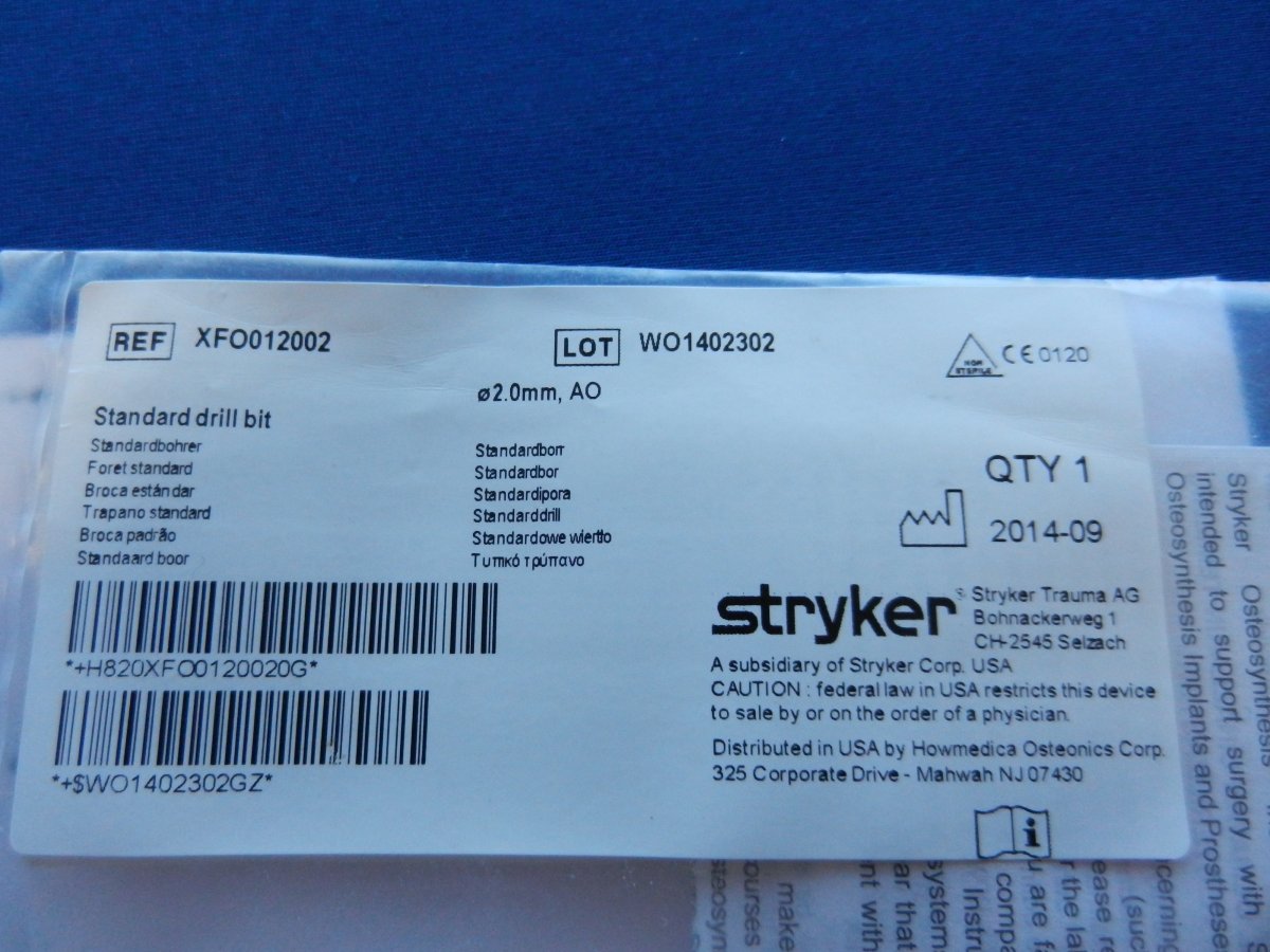 Stryker XFO012002 Standard Drill Bit - Image 3