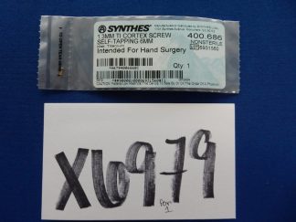 Synthes 400.686 1.3mm TI Cortex Screw Self-Tapping 6mm
