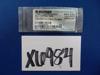 Synthes 400.532 1.0mm TI Cortex Screw Self-Tapping 12mm