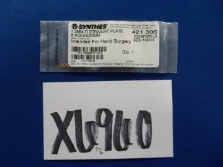 Synthes 421.306 1.3mm TI Straight Plate 6 Holes/23mm